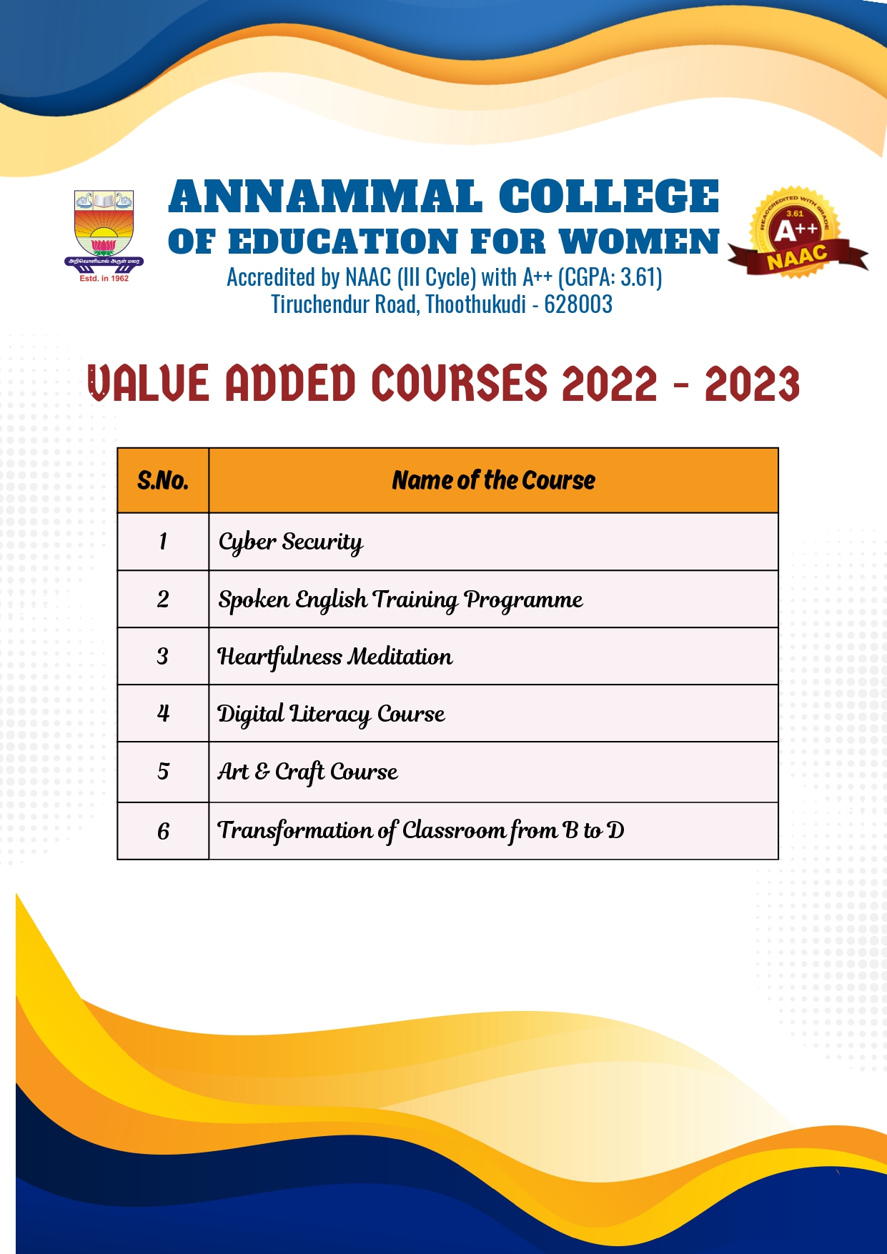 Academic Year 2022 - 2023